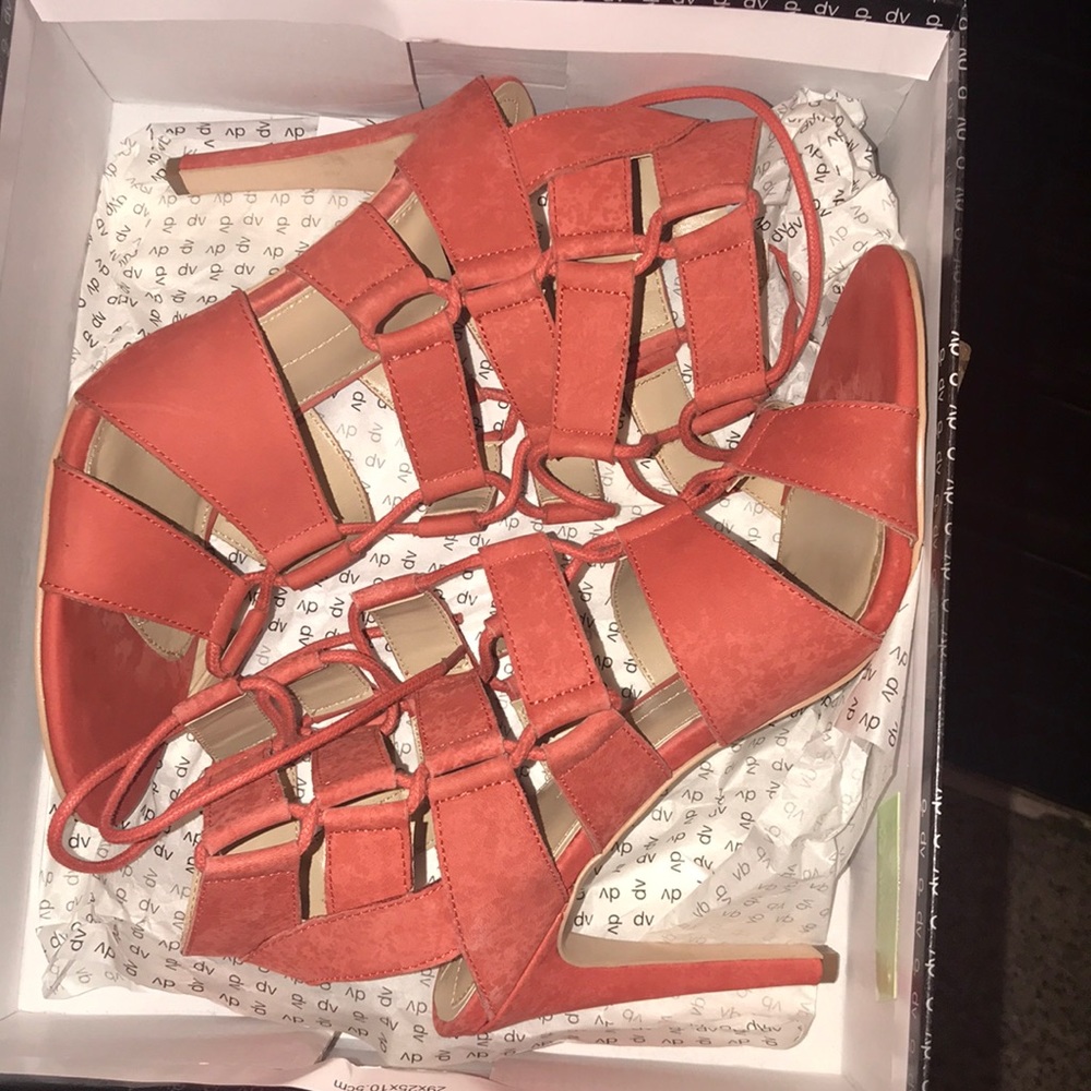 Dolce Vita "Tyler" Coral Lace up Sandal - Picture 2 of 8